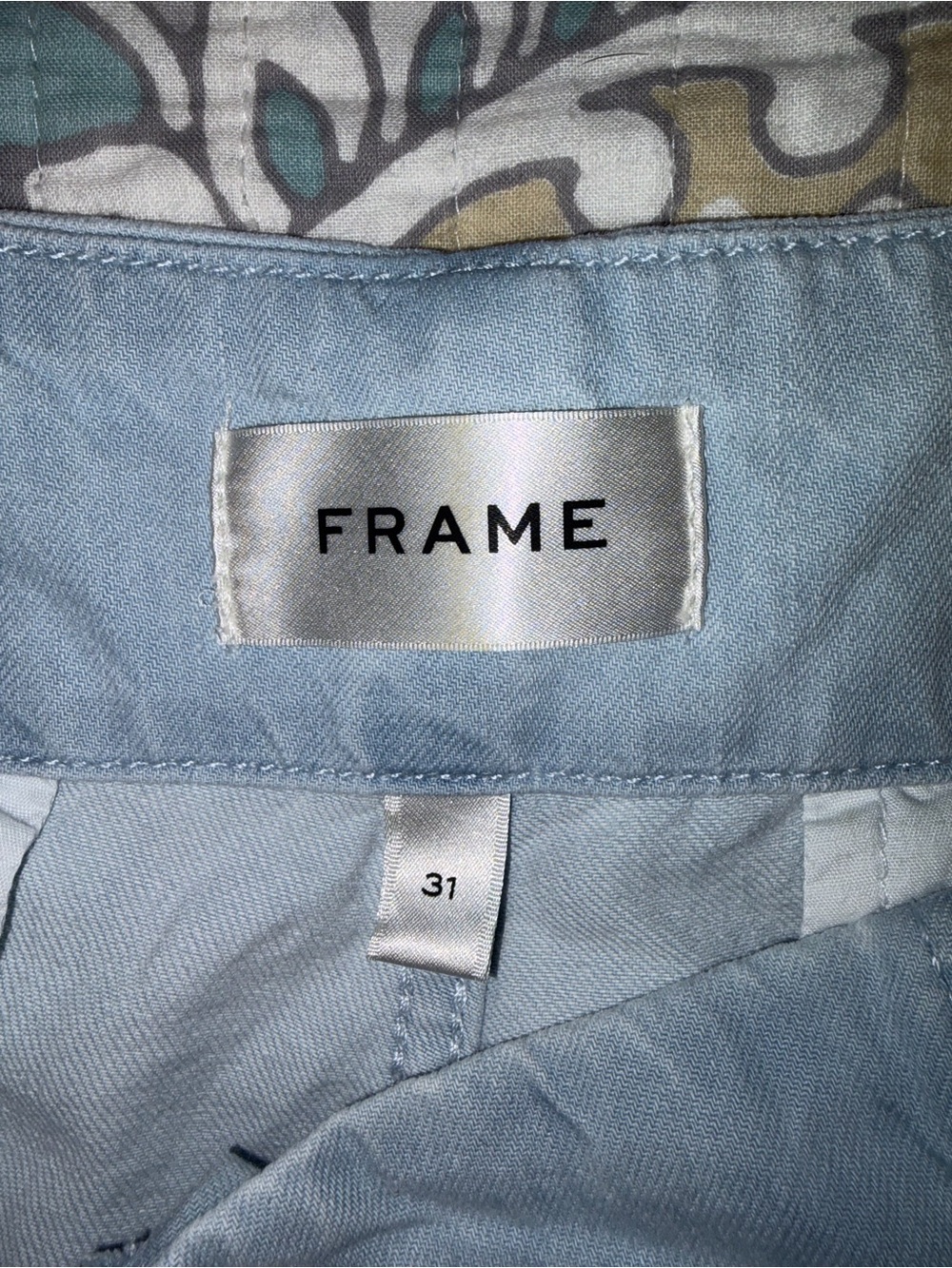 FRAME Light Blue Denim Pants